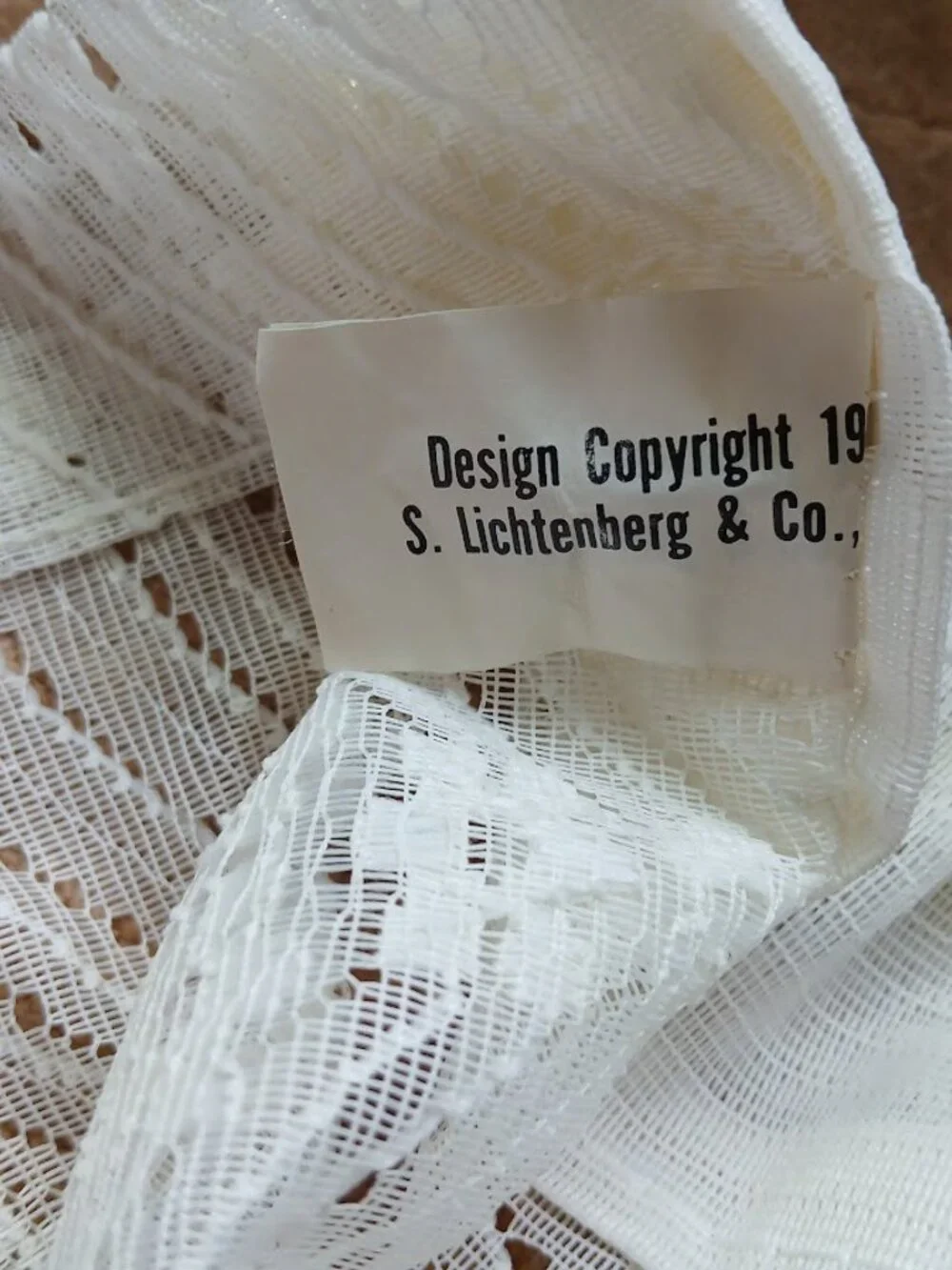 Vintage Lichtenberg Lace Window Valance